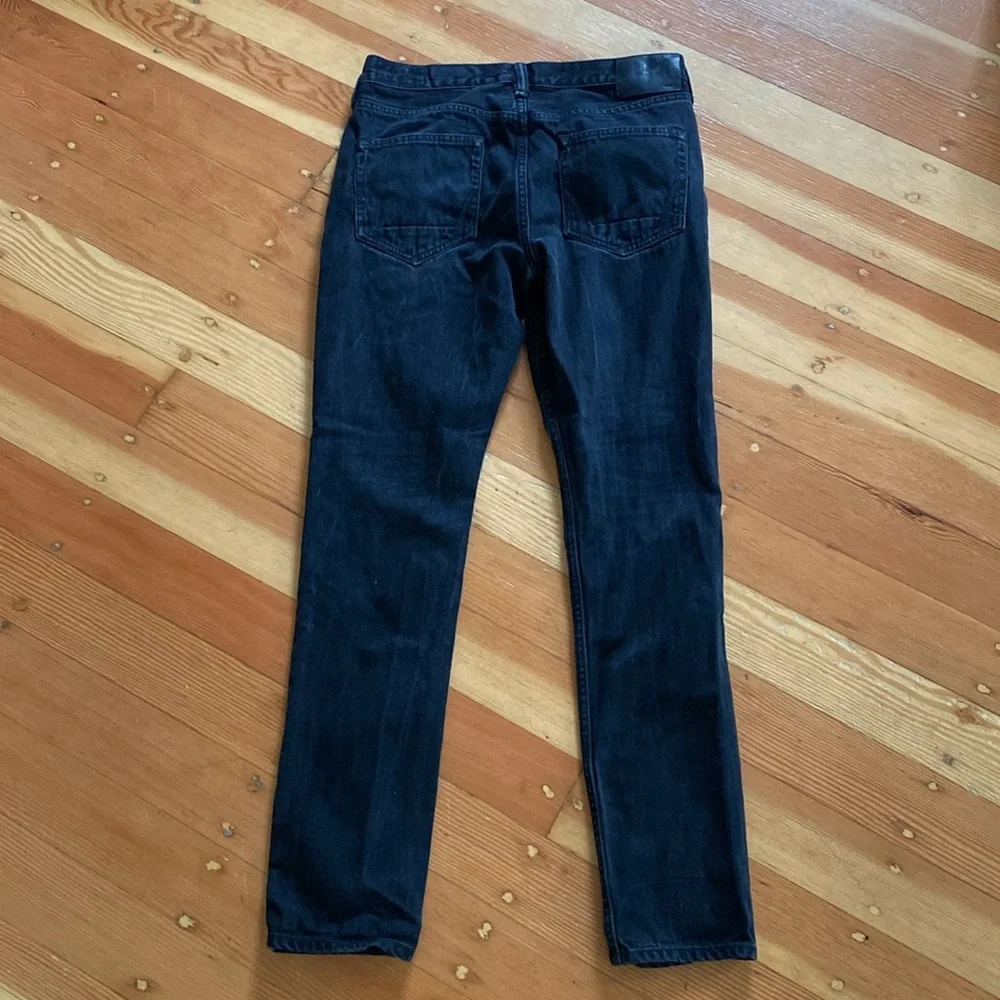 All Saints Mens Cigarette Skinny Fit Black Denim Jeans Size‎ 30